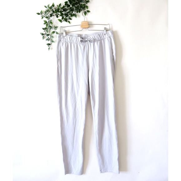 NEW CRZ YOGA Women's Gray Slim Leg Elastic Waistband Activewear Pants Size 14 - Picture 1 of 4